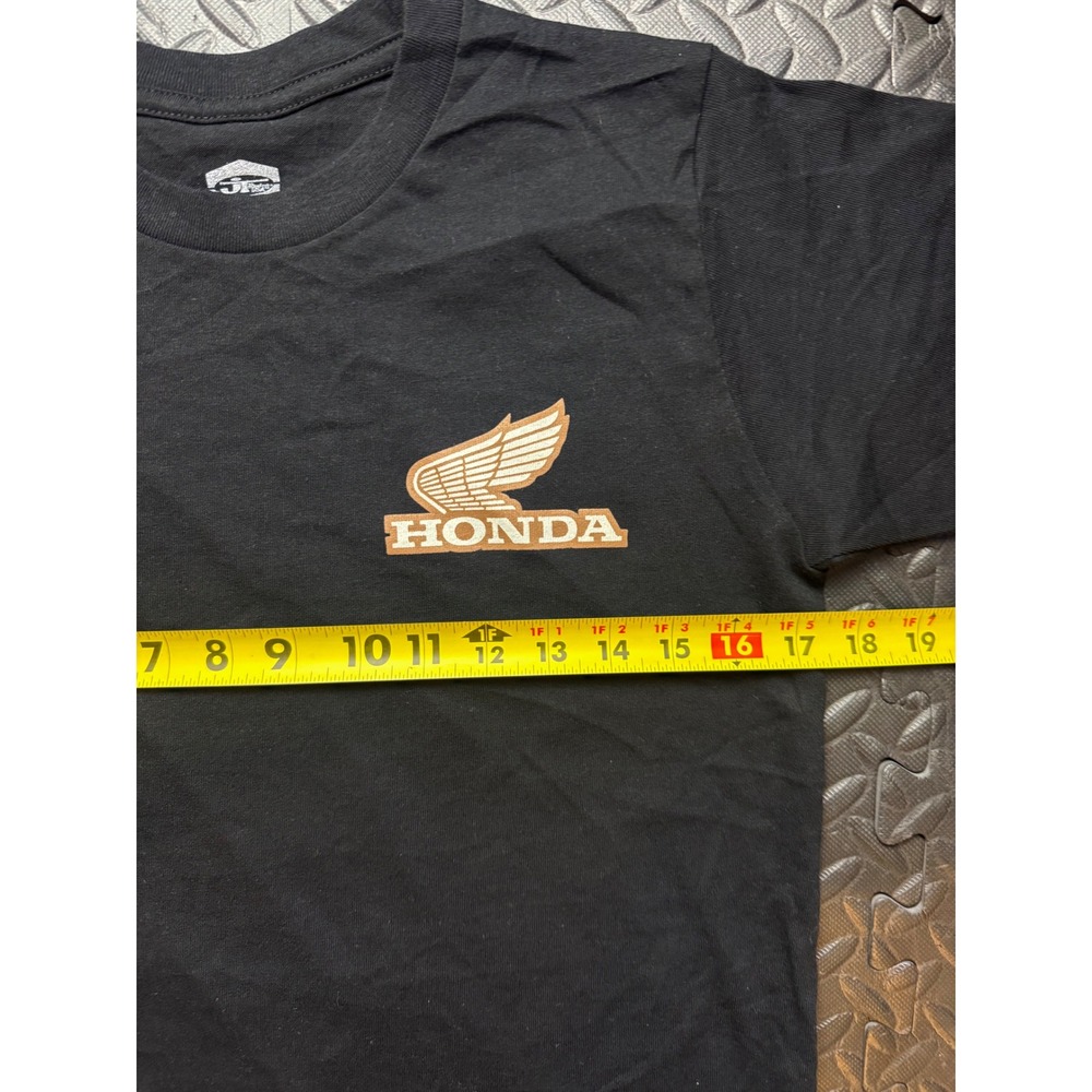 JT Racing Honda HRC Racing Team T-Shirt Black Graphic Camo Checkered Mens Small - Picture 5 of 8